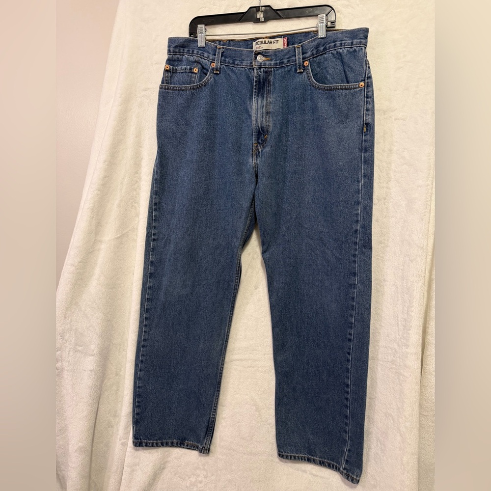 Vintage Y2K Levis 505 Jeans Regular Fit Mens Fits 36 x 30 Blue Heavy Denim 2000s - Picture 11 of 11